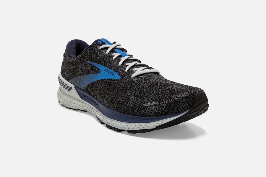 Brooks Adrenaline GTS 21 Road Running Shoes - Mens - Black/Blue - WV8631742